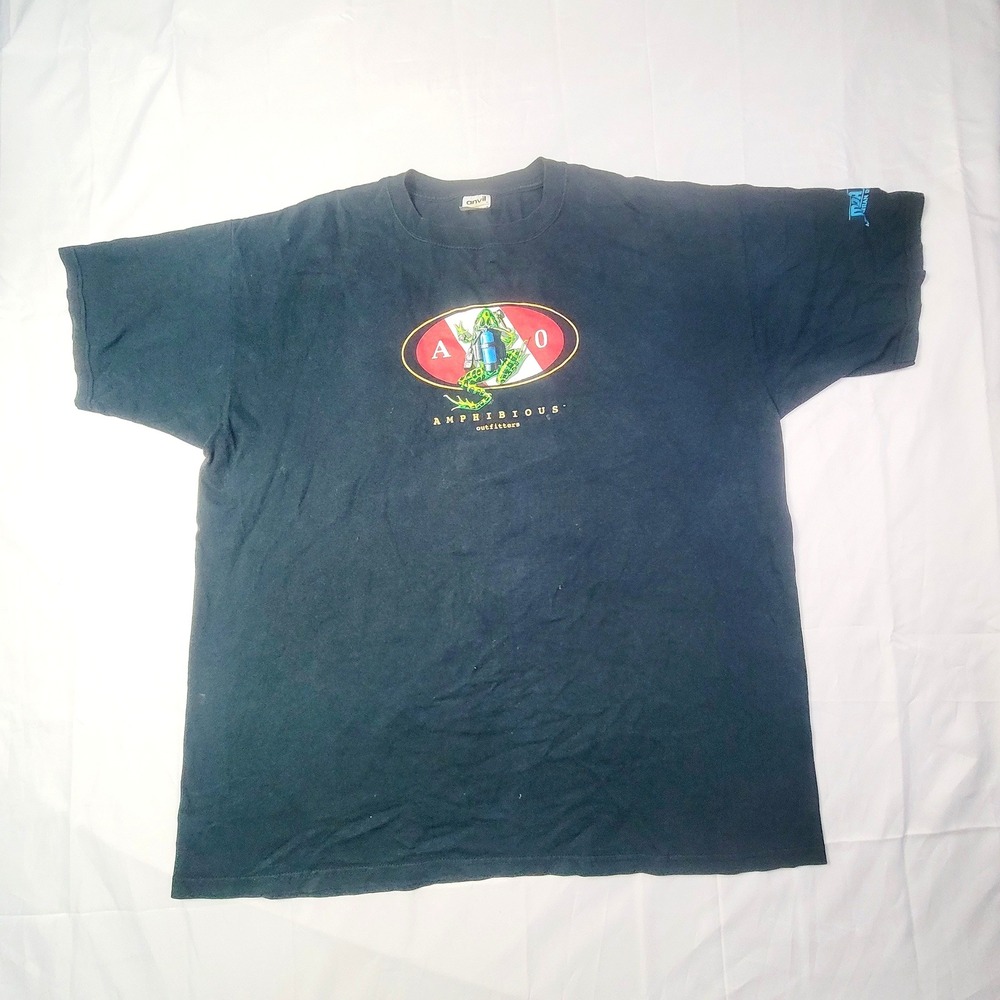Amphibious Outfitters Men's Scuba Mermaid T-Shirt 2XL Black Short Sleeve B19